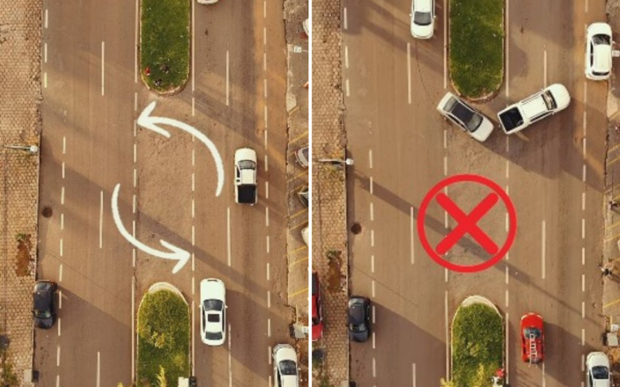 Influenciador ensina motoristas a fazer retornos corretos