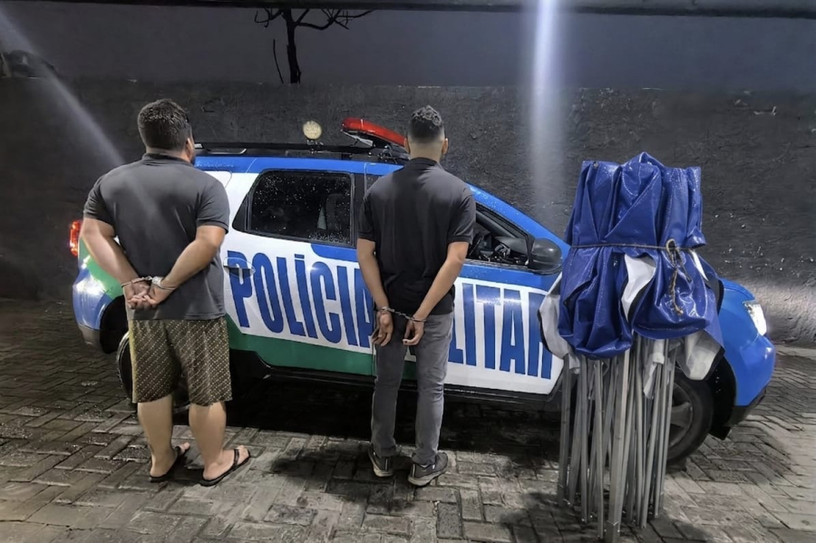 Dois homens são presos por furto de tenda em Aparecida