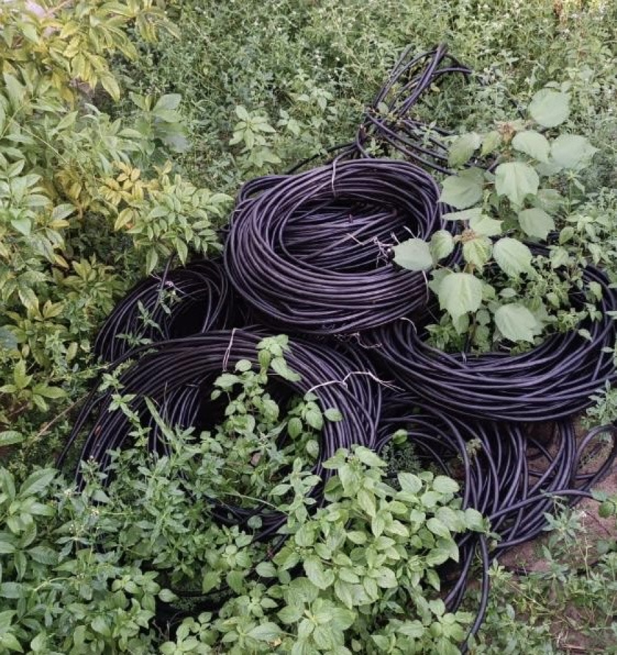 PM apreende mais de meia tonelada de fios de cobre e alumínio