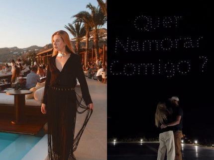 Cela Lopes e João Brasio assumem relacionamento com um pedido de namoro de cinema!