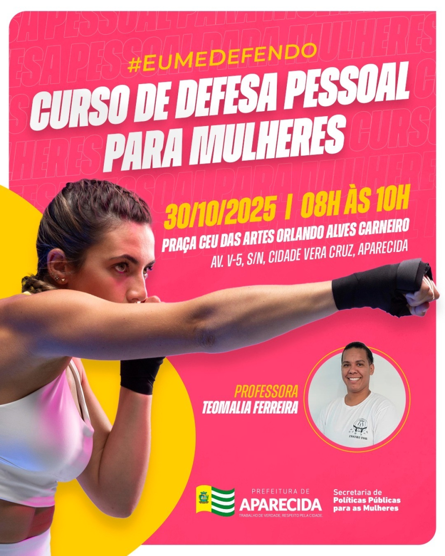 Aparecida oferece curso gratuito de defesa pessoal para mulheres