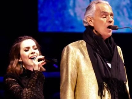 Sandy quebra hiato para se apresentar com Andrea Bocelli em São Paulo