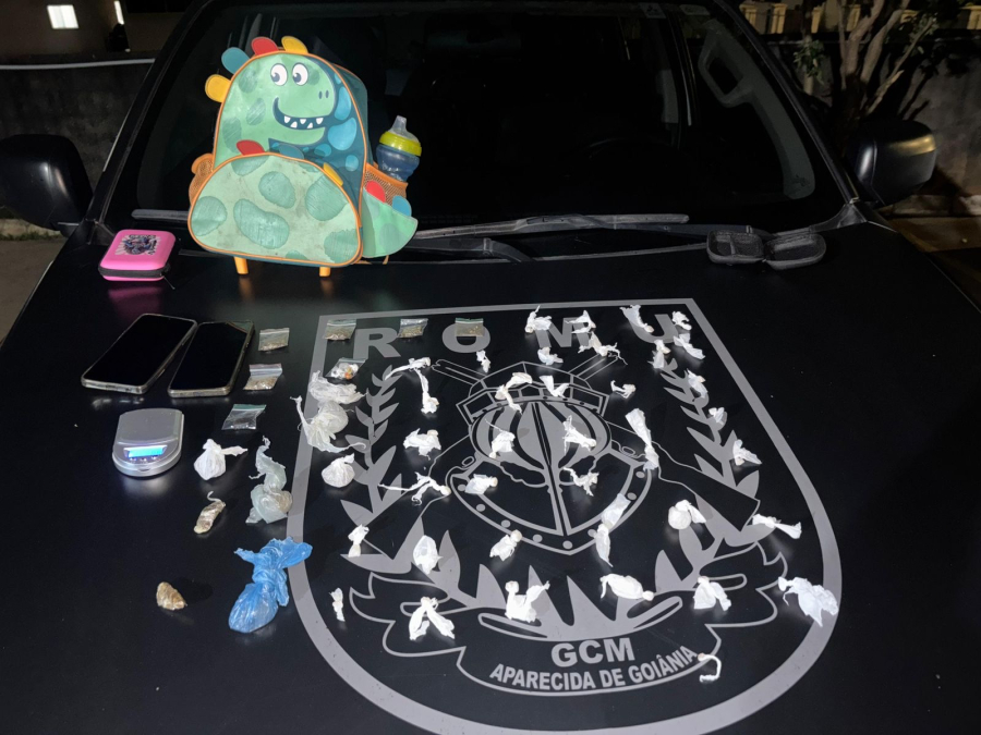 GCM de Aparecida prende casal por tráfico na Praça CEU