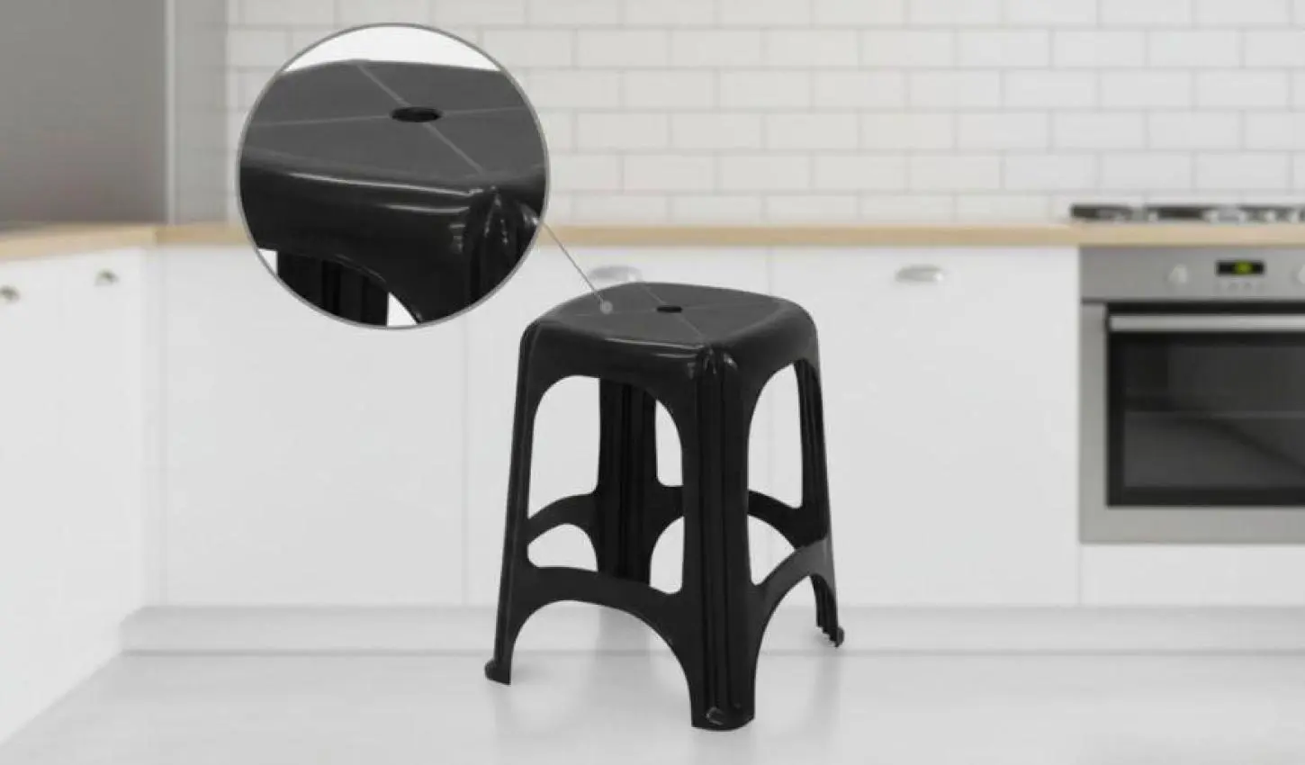 Para que serve o furo nas cadeiras e bancos de plástico?