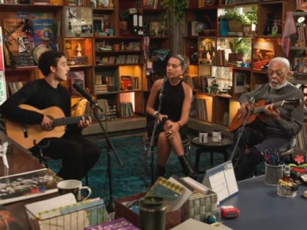 Gilberto Gil abre o Tiny Desk Brasil 2026 com os netos Flor e Bento