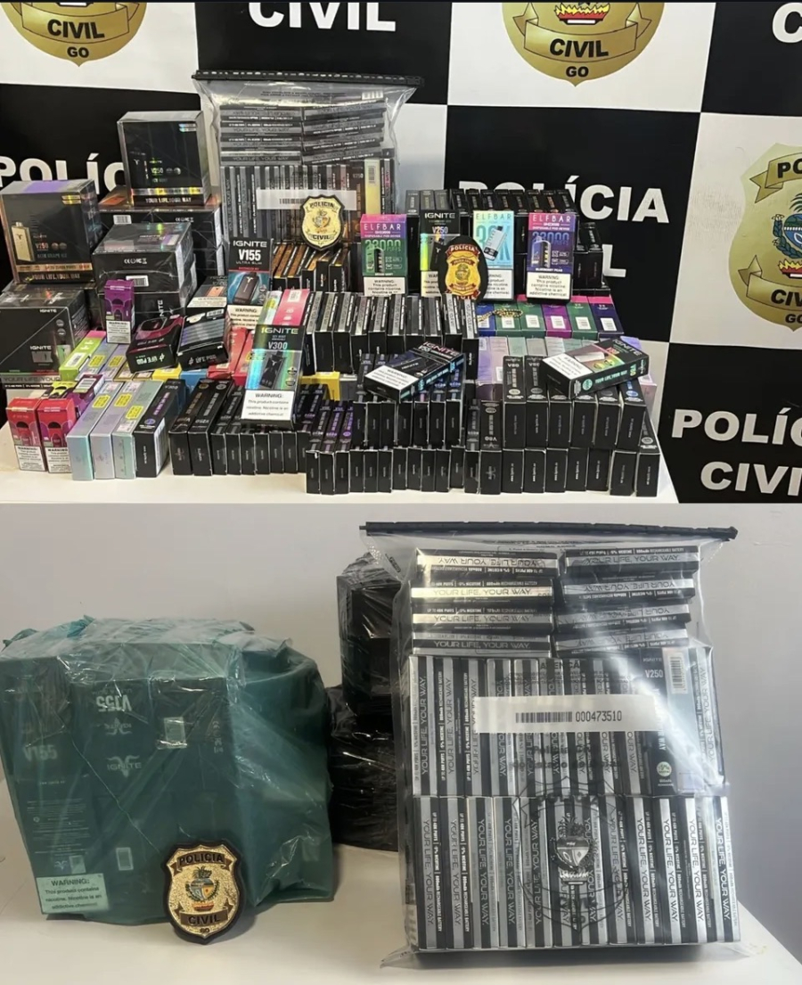 Após denúncia, PCGO apreende cigarros eletrônicos de R$ 50 mil