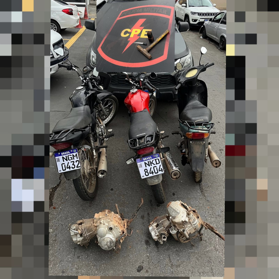 CPE desmantela desmanche e recupera três motos furtadas em Aparecida